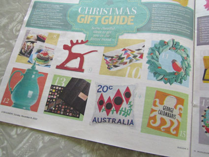 Stamp cushion in Sunday Mail