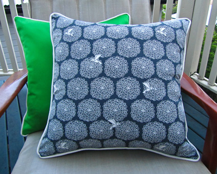 Origami birds cushions in charcoal