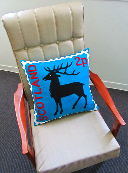 Scottish stag cushion_sml